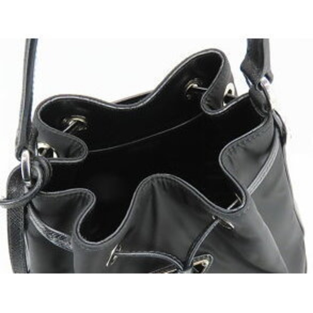 Prada Nylon Drawstring Bag Handbag Crossbody Poch… - image 4